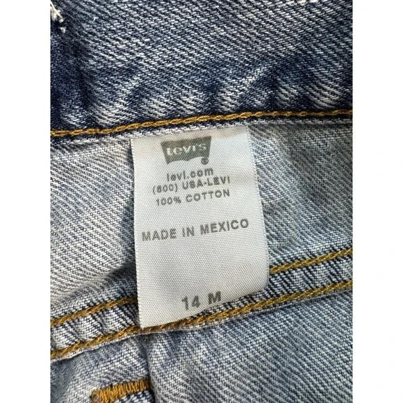 Levi's 505 Jeans Mens 31x34 Blue Cotton Denim Straight Workwear Faded Classic - Picture 5 of 9